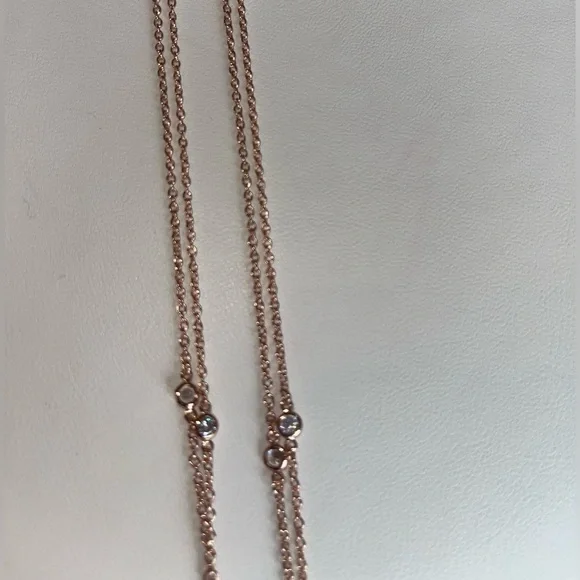 Origami Owl Rose Gold 52” Crystal Station Chain - Picture 4 of 7